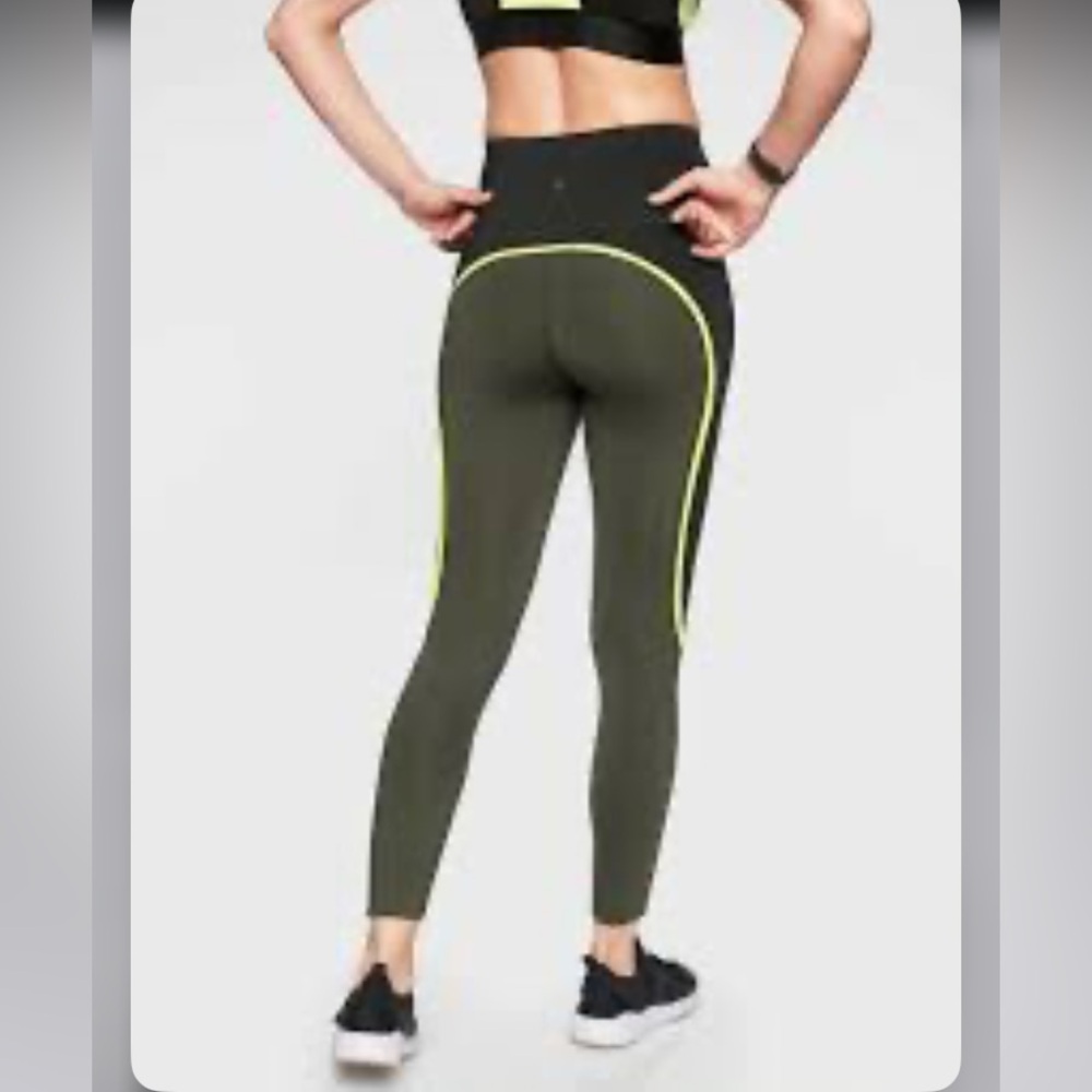 Athleta Spar Colorblock high waist tights size small like new